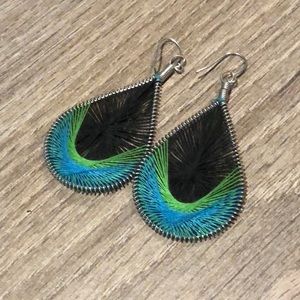 Peacock earrings